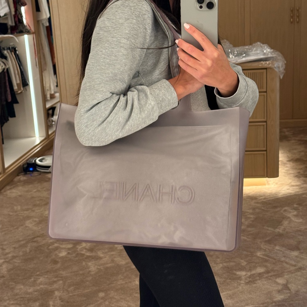 Chanel Purple Structured Tote Bag